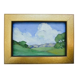 Framed 4x6 Hollister Hills California Art Lynne French Landscape Oil Painting For Sale