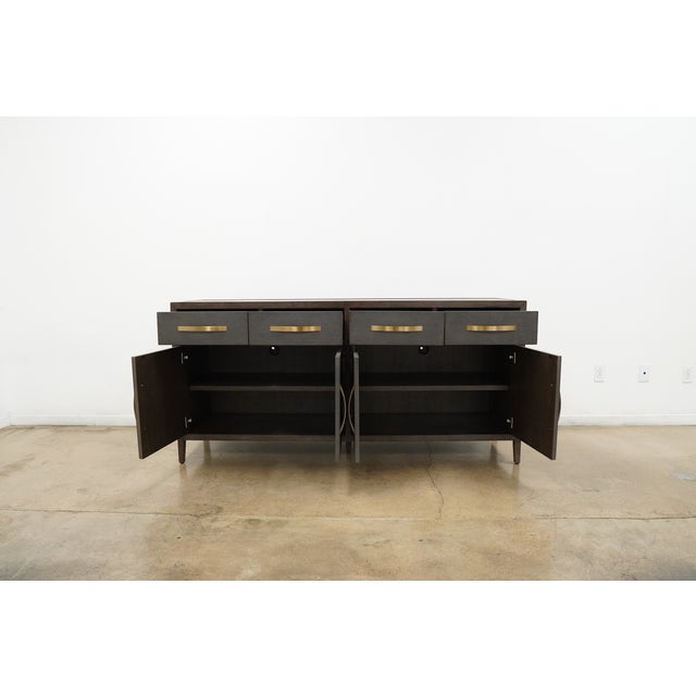 Brown Bassett Emilia Shagreen Credenza For Sale - Image 8 of 18