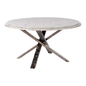 Enrico Bartolini Round Granite Coffee Table with Cross Base