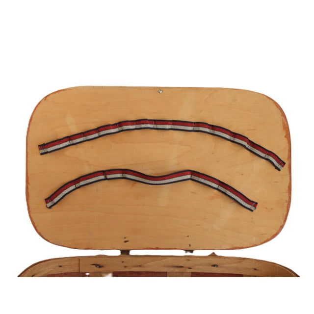 Antique French Splint Picnic Basket For Sale - Image 4 of 7