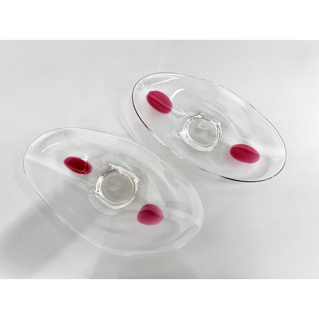 Red Glasses by Jaroslav Tabara for Lednicke Rovne Glassworks, 1970s, Set of 5 For Sale - Image 8 of 14