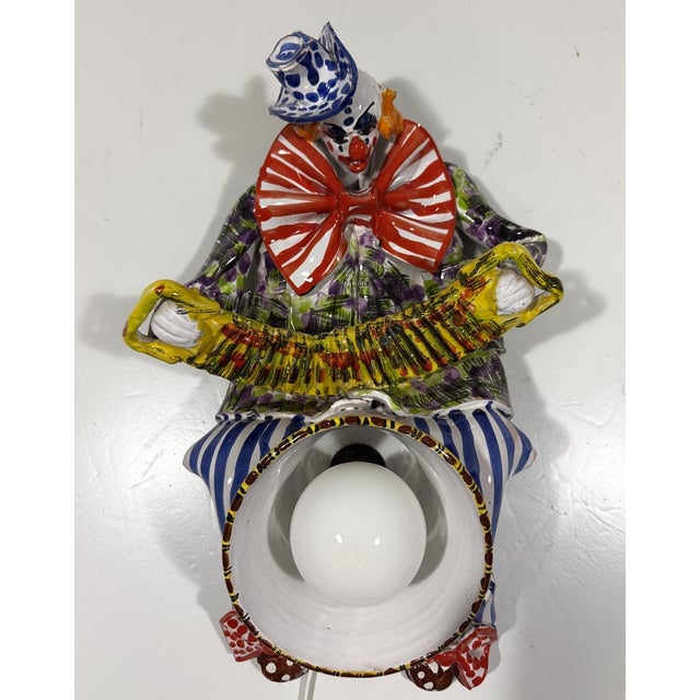 Italian Ceramic Clown Wall Lamp, 1950s For Sale - Image 13 of 18