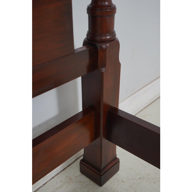Brown Henkel Harris Mahogany Model 172 Queen Size Poster Bed For Sale - Image 8 of 12