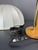 Mid-Century Austrian Hollywood Regency Oak and Brass Table Lamp with Mushroom Shade, 1960s For Sale - Image 16 of 17
