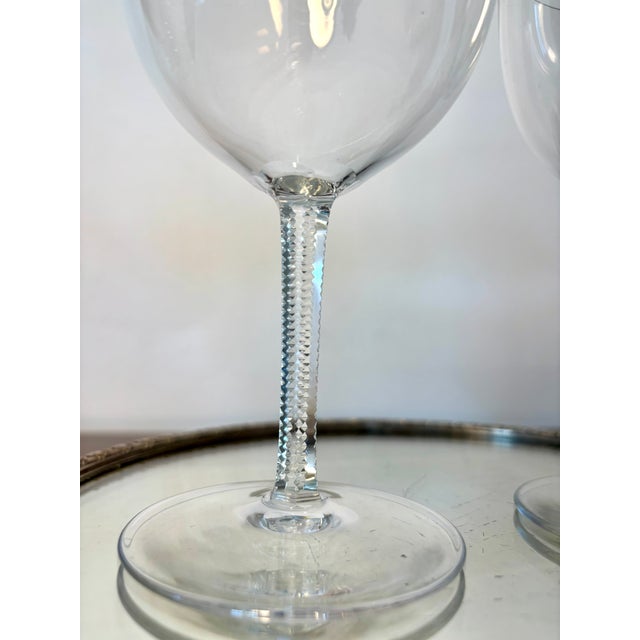 Glass Vintage Baccarat Crystal Muslin Water Glasses, 1920s, Set of 2 For Sale - Image 7 of 10