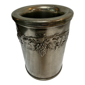 Late 20th Century Grape Casted Pewter Wine Bottle Cooler, Set of Three