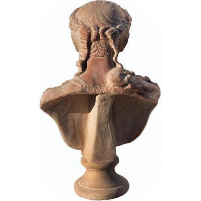 Contemporary Bust in Terracotta by Traiano For Sale - Image 3 of 7