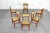 Mid-Century Italian Wood and Yellow Fabric Chairs, 1960s, Set of 6 For Sale - Image 4 of 16