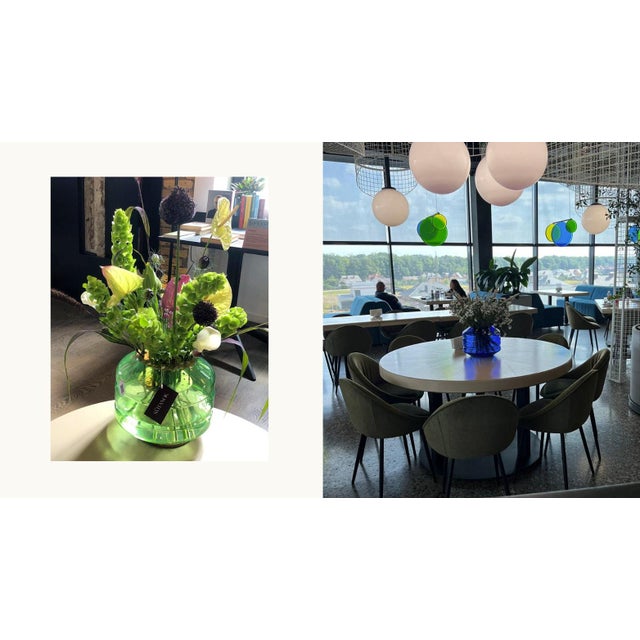 Orb Modern Minimalist Blown-Glass Transparent Vase For Sale - Image 9 of 12