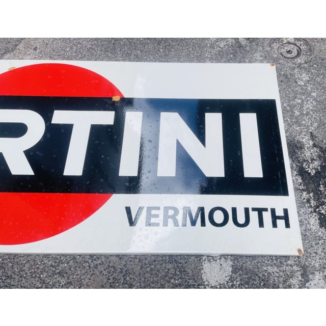Metal Vintage Martini Vermouth Sign, 1960s For Sale - Image 7 of 8