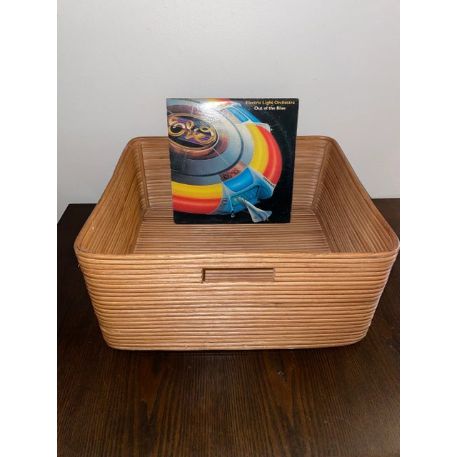 Mid 20th Century Mid-Century Pencil Reed Basket For Sale - Image 5 of 6