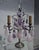 19thc Rare and Opulent French Louis XV Rose Quartz, Amethyst and Clear Natural Polished Quartz Rock Crystal Girandole,...