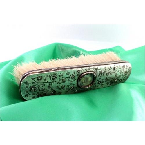 Silver Brush with Raised Floral Motifs For Sale - Image 4 of 6