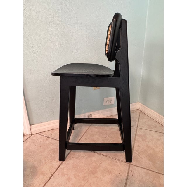 Cane Domino Counter Stool by Podium - Set of 5 For Sale - Image 17 of 18