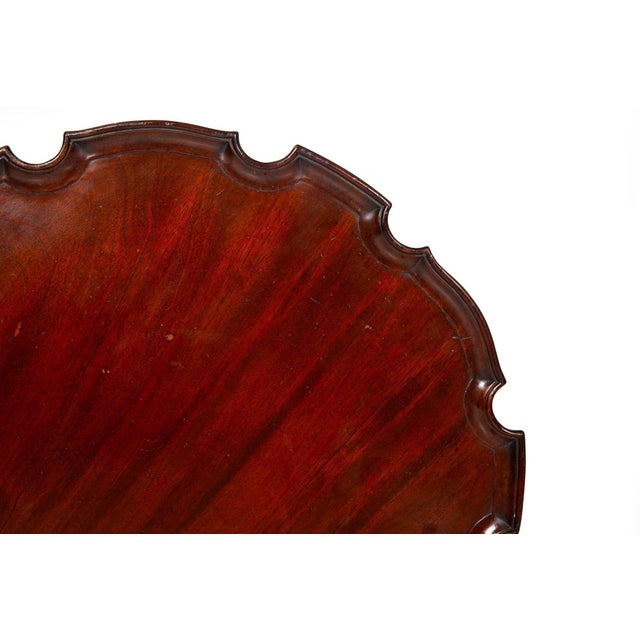 English George III Carved Mahogany Pie Crust Tilt Top Table Ca. 1780 For Sale - Image 9 of 18
