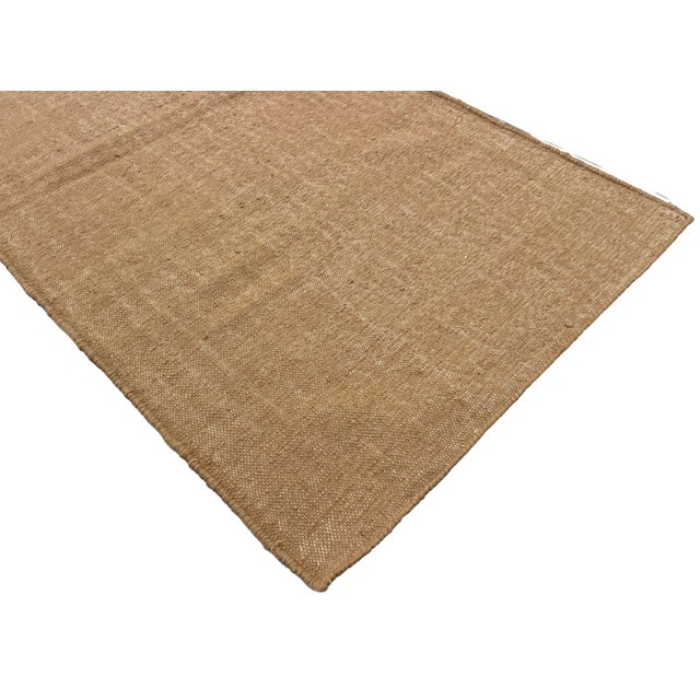 Not Yet Made - Made To Order Handmade New Zealand Wool Dhurrie Runner, Solid Beige Runner Rug - 2.5'x10' For Sale - Image 5 of 13