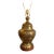 1930/1940s Large Boho Moroccan Urn Tooled Brass Lamp With Copper and Wood Accents For Sale