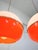 Italian Space Age Orange Acrylic Glass and Brass Pendant Lamp, 1970s For Sale - Image 5 of 18