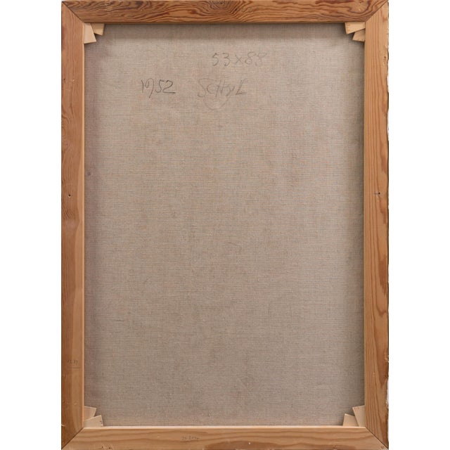 'Still Life, Amaryllis Lilies' by Jules Schyl, 1952, Expressionist, Danish, Aurora, the Twelve For Sale - Image 10 of 11