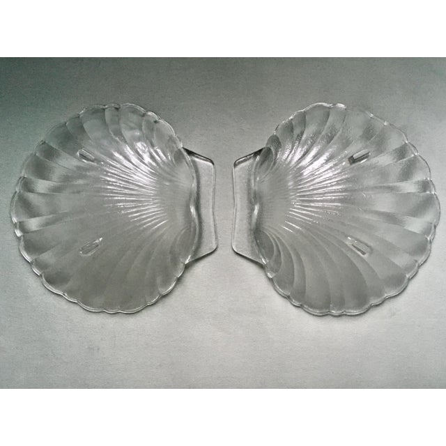 Vintage Pressed Glass Seashell Serving Dishes- a Pair For Sale - Image 9 of 13
