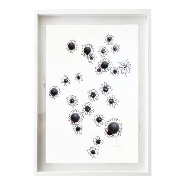 Minimalist Black & White Botanical Abstract, Framed by Jake Poser For Sale