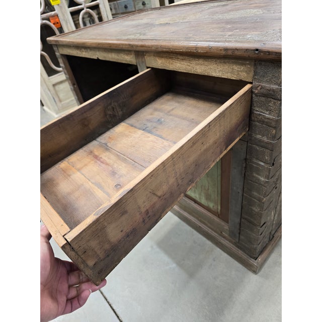 1970s Anglo-Indian Reclaimed Wood Desk For Sale - Image 14 of 15