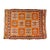 Handwoven Orange & Pink Geometric Area Rug For Sale