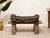 Rustic Vintage Leather Saddle Stool With Tufted Seat and Sculptural Wood Frame as Found For Sale - Image 3 of 12