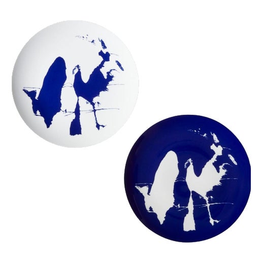 Flat Neige Plates by Charlotte Prerriand for Cassina, Set of 2 For Sale