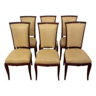 Vintage Art Deco Dining Chairs, France, 1930, Set of 8 For Sale