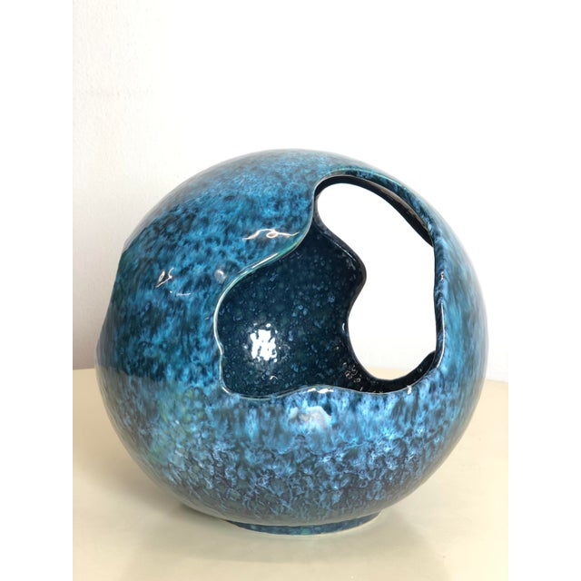 Vintage Modernist Ceramic Vase, Italy, 1970s For Sale - Image 6 of 6
