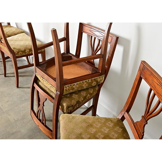 Swedish 19th Century Carved Oak Dining Chairs – Set of Six For Sale - Image 13 of 13