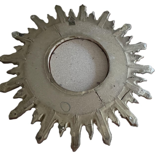 1950s Vintage French Giltwood Sunburst Wall Mirror, 1950s For Sale - Image 5 of 11