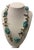 Smoky Quartz/Turquiose Single Strand Necklace For Sale