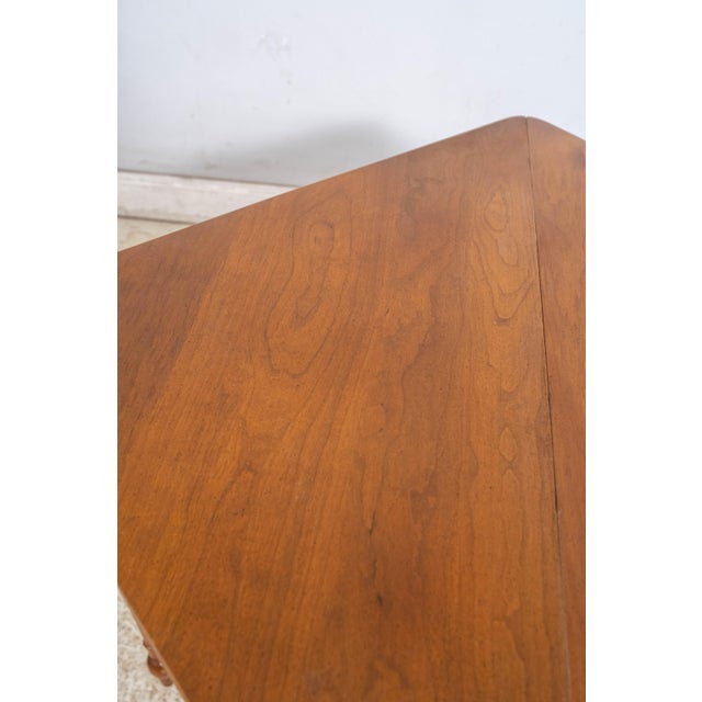 Harden Cherry Triangular Napkin Dropleaf Table For Sale - Image 9 of 15