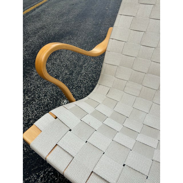 Tan Bruno Mathsson Chaise Lounge and Ottoman For Sale - Image 8 of 12