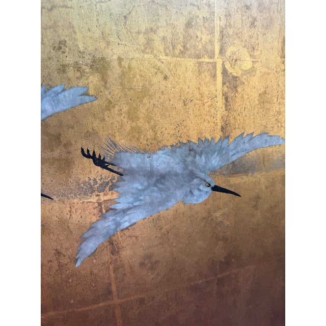 Chinoiserie Chinese Bird Screen Room Divider For Sale - Image 3 of 11