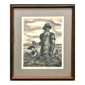 Signed Lithograph of “Our Good Earth” by John Steuart Curry (1897-1946)