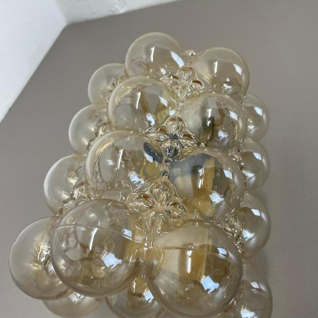 Vintage Amber Glass Wall Light by Helena Tynell for Glashütte Limburg, 1970s For Sale - Image 6 of 18
