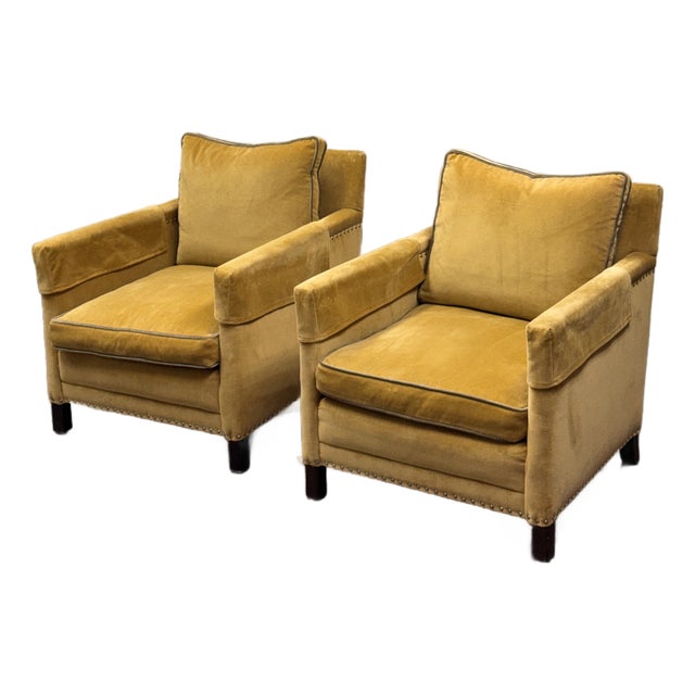 Lee Industries for Gump's Lounge Chairs, Pair For Sale