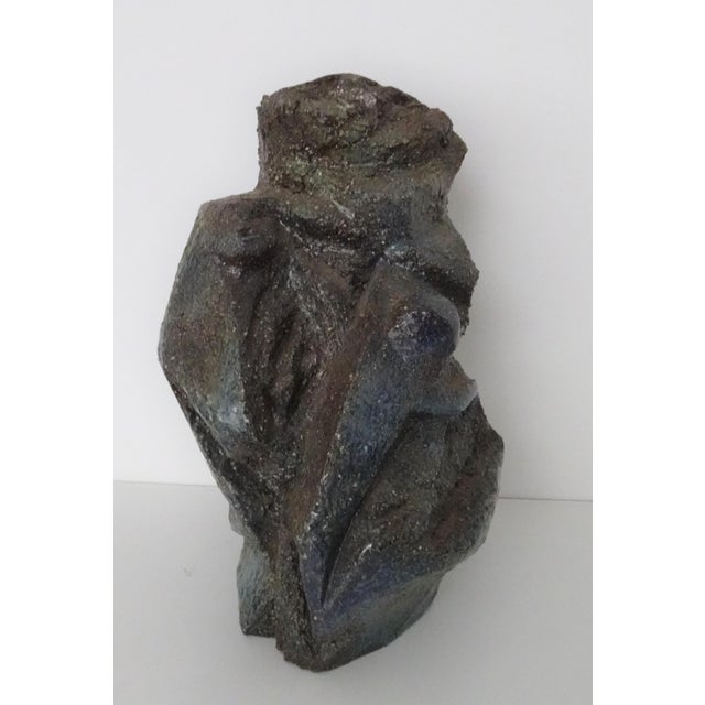 Abstract Belgian Ceramic Sculpture of Mother with Child by Paul De Bruyne, 1960s For Sale - Image 4 of 18
