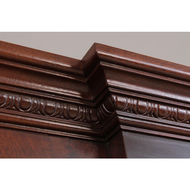 Ethan Allen Mahogany Breakfront China Cabinet For Sale - Image 11 of 18