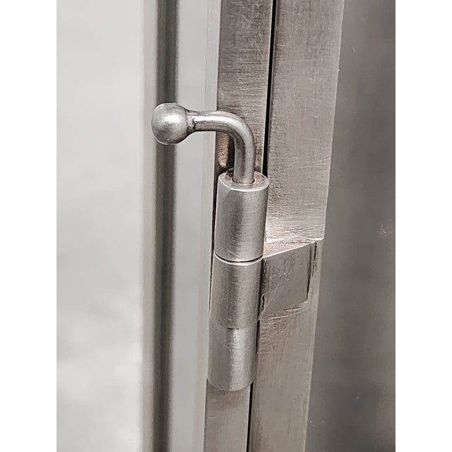Chapman & Myers Polished Nickel Linear Wall Lanterns- A Pair For Sale - Image 12 of 15