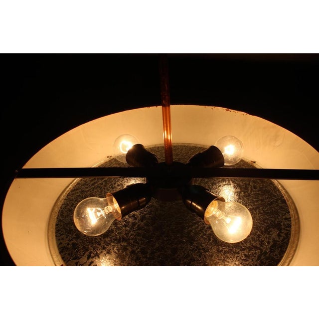 Bauhaus UFO Pendant Light in Copper by Josef Hurka for Drupol, 1930s For Sale - Image 11 of 12