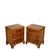 A beautiful pair of restored burr walnut bedside nightstand chests of drawers, featuring richly figured veneer, elegant...