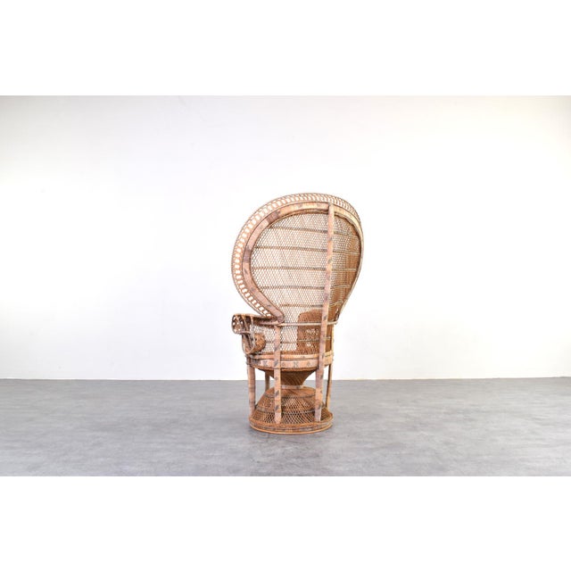 Mid-Century Modern Wicker Peacock Emmanuelle Chair from Kok Maison, 1970s For Sale - Image 9 of 16