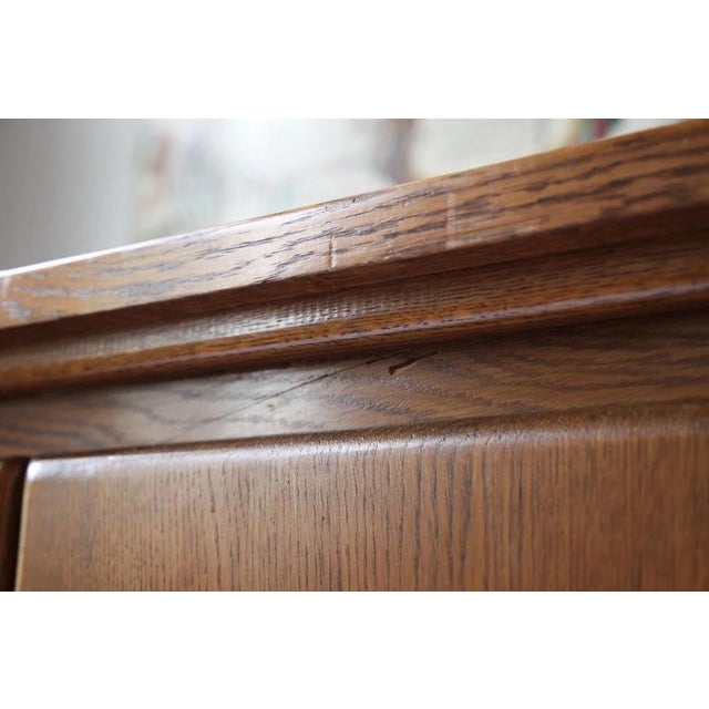 Belgian Gothic Style Carved Oak Cabinet, 1960s For Sale - Image 12 of 14
