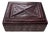 Mid-20th Century Vintage Tuareg Box Hand-Tooled & Hand-Dyed Leather For Sale