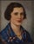 Original Swedish Oil on Panel – “Portrait of Lilly Lundberg” by Maj Jerndahl – Signed & Framed – 57.5 × 49.5 cm (22.6" ×...