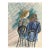 1950s Virginia Spencer Drawing of Two Seated Ladies For Sale